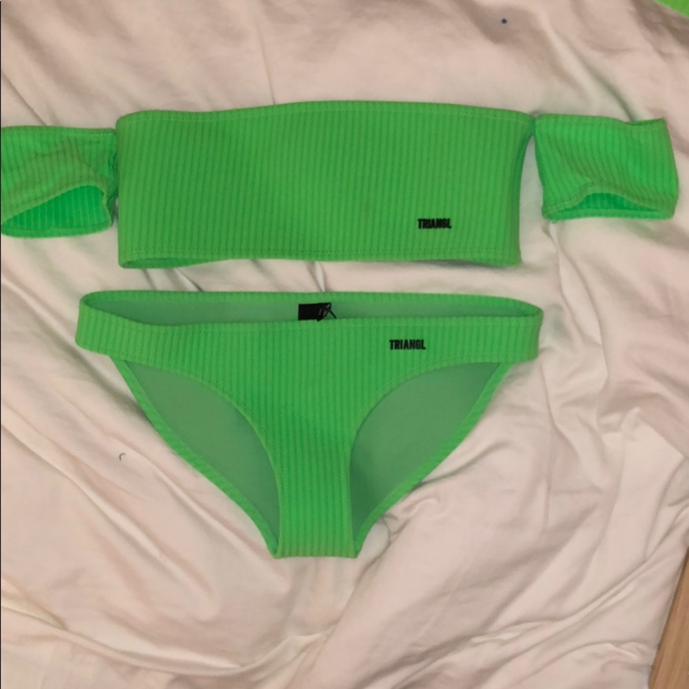 Neon green Triangl bathing suit